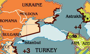 Карта часового пояса Крыма