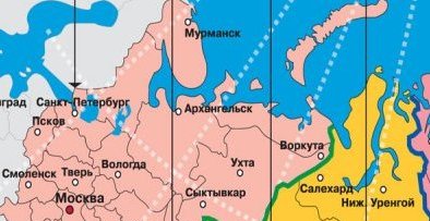 Часовой пояс Архангельска. Карта часового пояса Архангельска.