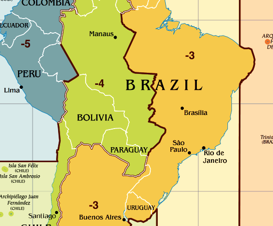 Часовой пояс Бразилии