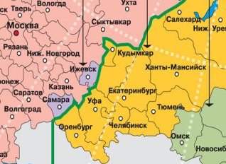 Часовой пояс Челябинска. Карта часового пояса Челябинска.