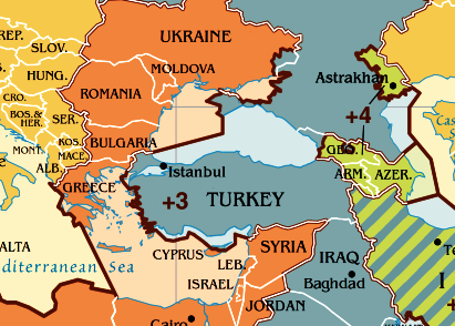 Часовой пояс Кипра. Карта часового пояса Кипра.