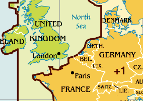 Карта часового пояса Великобритании
