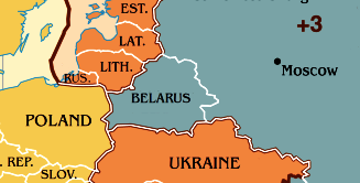 Карта часового пояса Беларуси
