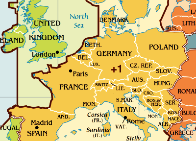 Часовой пояс Парижа. Карта часового пояса Парижа.