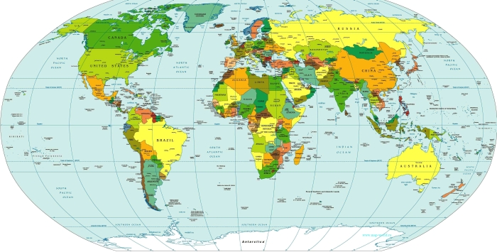 Карта мира со странами